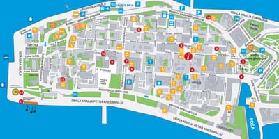 नक्शे के zadar, क्रोएशिया