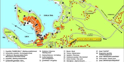 नक्शे के cavtat, क्रोएशिया 