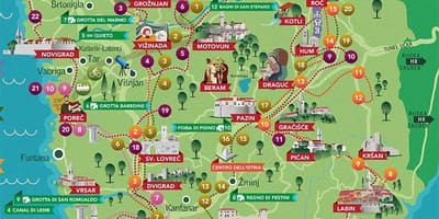 नक्शे के istria, क्रोएशिया