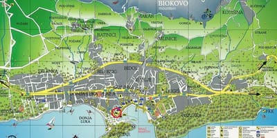 नक्शे के makarska क्रोएशिया