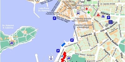 नक्शे के rovinj क्रोएशिया