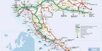 नक्शा क्रोएशिया की ट्रेन